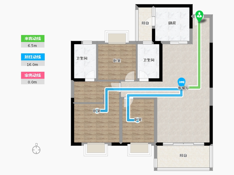 山东省-济宁市-济宁恒大御峰-104.00-户型库-动静线