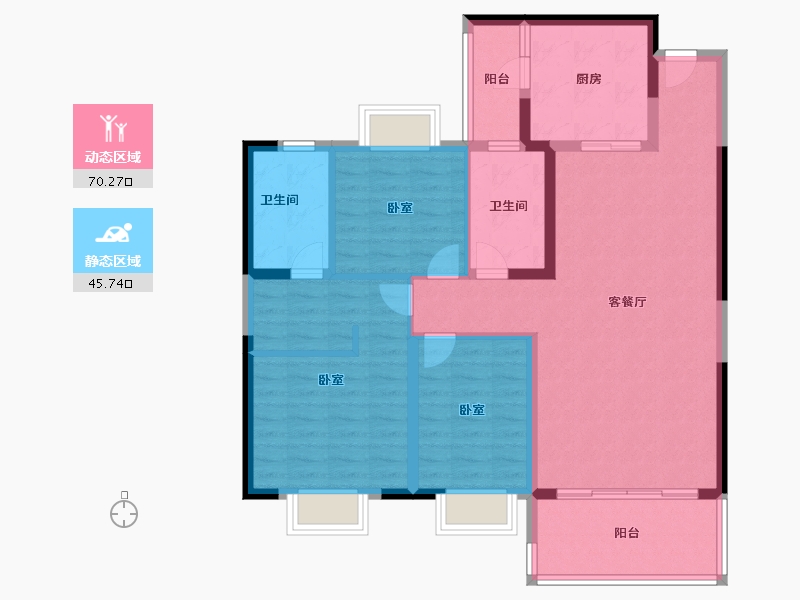 山东省-济宁市-济宁恒大御峰-104.00-户型库-动静分区