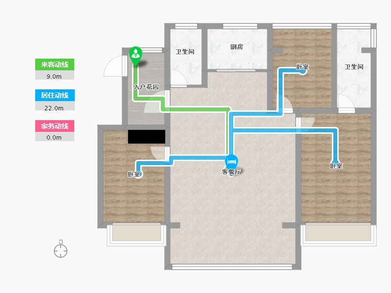 山东省-烟台市-大栖地-105.00-户型库-动静线