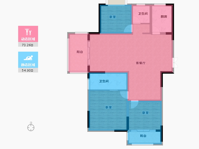 河南省-信阳市-固始信合公园里-115.81-户型库-动静分区