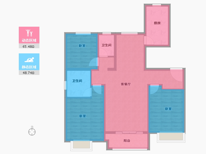 山东省-菏泽市-万腾观澜城-102.00-户型库-动静分区