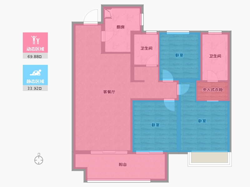 河南省-周口市-沈丘建业桂园-92.00-户型库-动静分区