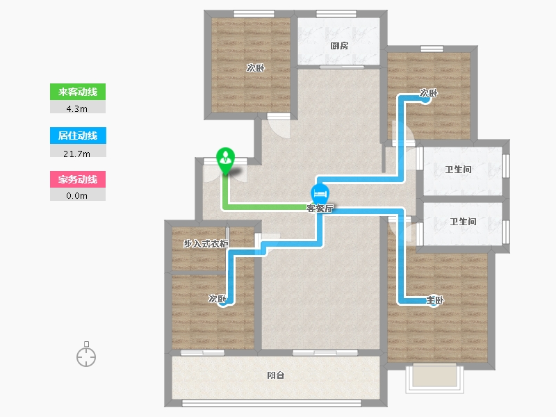 山东省-临沂市-时代城荣园-124.00-户型库-动静线