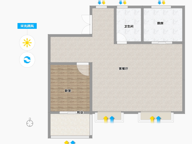 江苏省-南京市-五矿澜悦栖原-130.00-户型库-采光通风