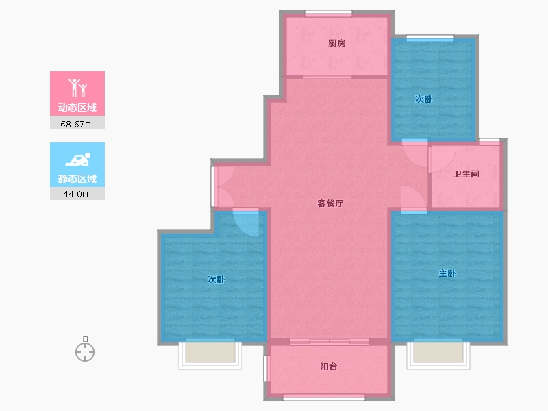 山东省-临沂市-时代城荣园-102.00-户型库-动静分区