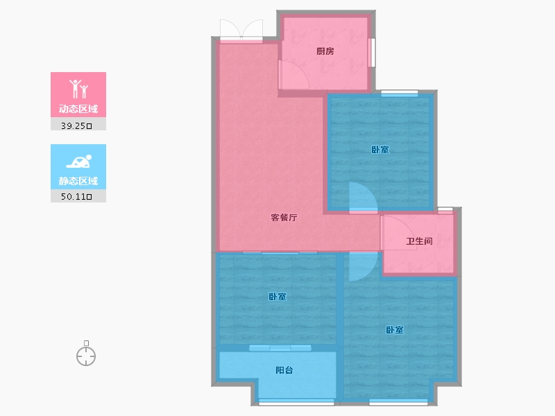 山东省-德州市-明诚雅居-80.01-户型库-动静分区