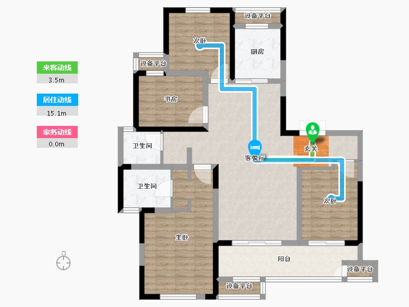 江苏省-常州市-随园金麟府-112.70-户型库-动静线