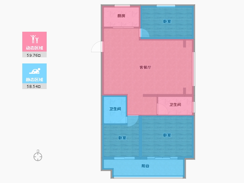 山东省-德州市-奥特莱斯·澜铂湾-107.01-户型库-动静分区