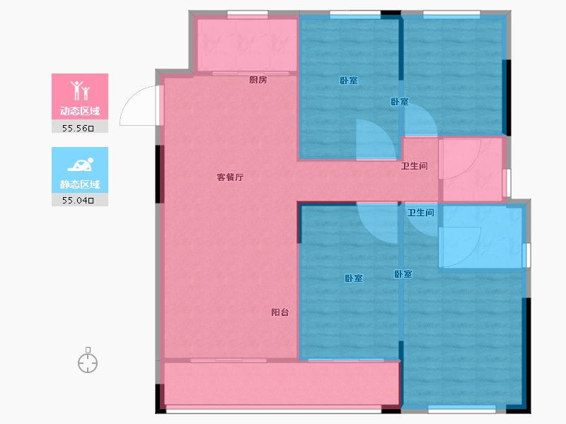 浙江省-温州市-京都中央城-102.01-户型库-动静分区