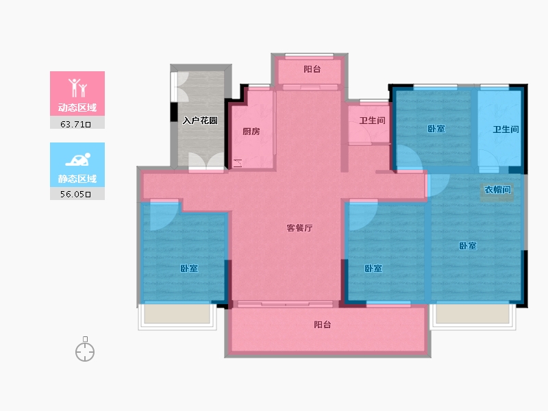 河南省-商丘市-美林园著-113.11-户型库-动静分区