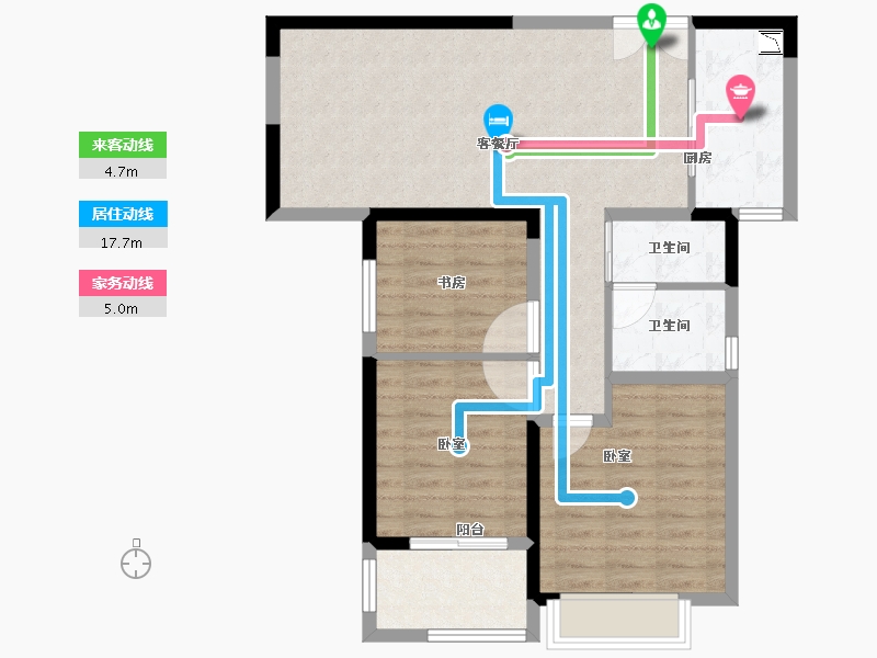 河南省-郑州市-郑地新港华苑-81.53-户型库-动静线