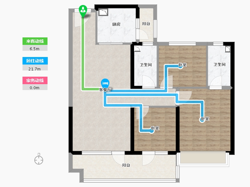 山东省-德州市-德州碧桂园天宸-102.00-户型库-动静线