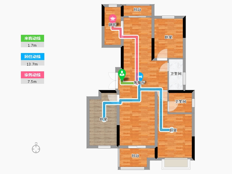 河南省-郑州市-兴港永威·和园-98.00-户型库-动静线