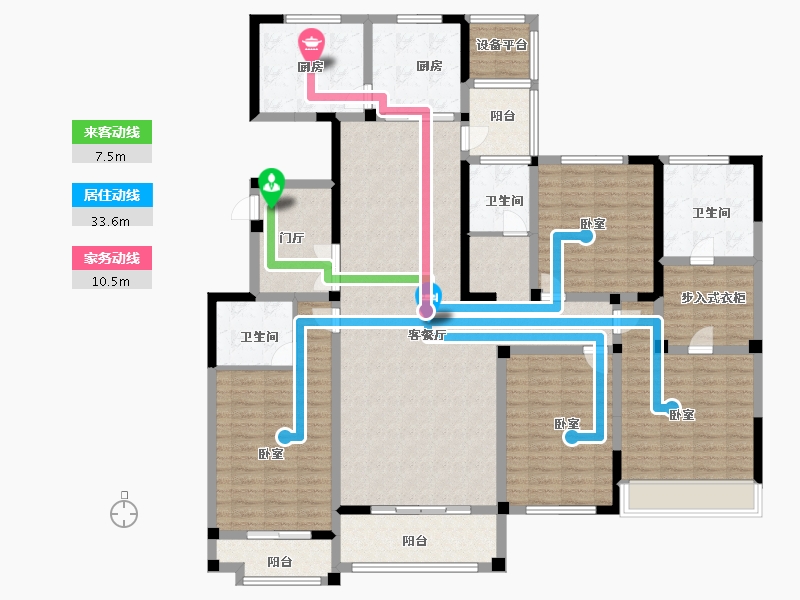 河南省-南阳市-传世温泉公馆-178.63-户型库-动静线