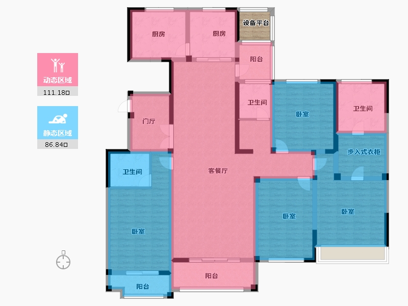 河南省-南阳市-传世温泉公馆-178.63-户型库-动静分区