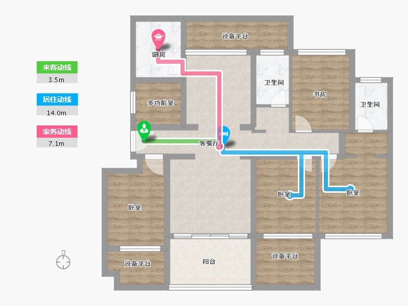 河南省-南阳市-山水绿城-114.34-户型库-动静线