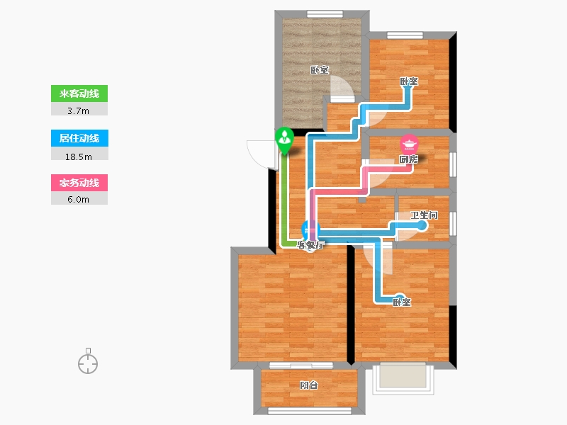 河南省-郑州市-兴港永威·和园-70.00-户型库-动静线