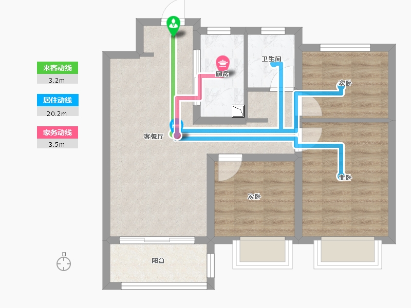 山东省-济南市-银丰玖玺城-61.25-户型库-动静线