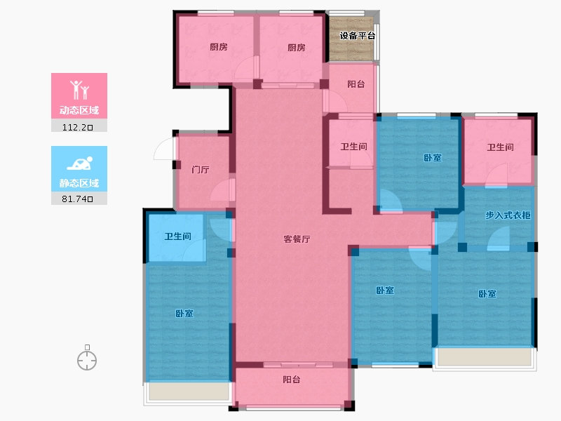 河南省-南阳市-传世温泉公馆-176.15-户型库-动静分区