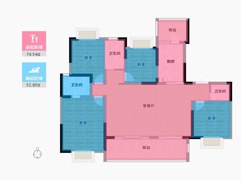 重庆-undefined-渝高星洲-118.43-户型库-动静分区