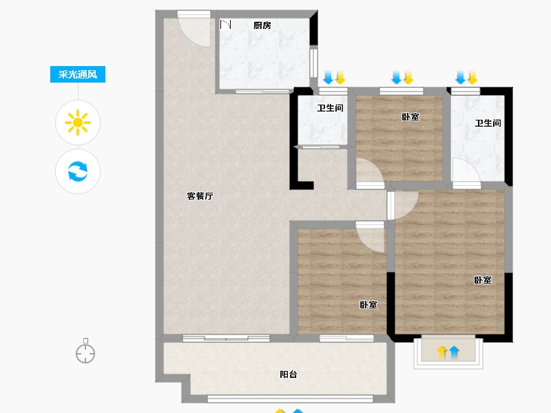 河南省-商丘市-国安城-99.00-户型库-采光通风