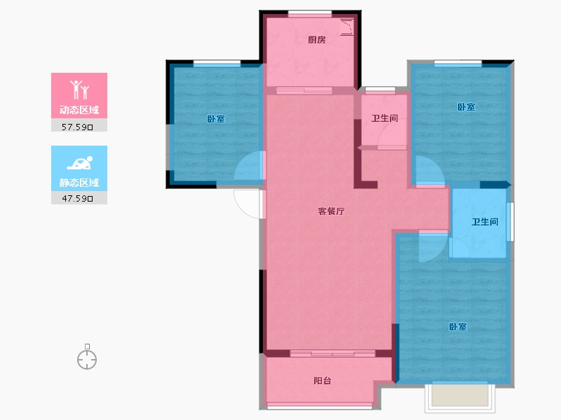 河南省-南阳市-春泽里-94.01-户型库-动静分区