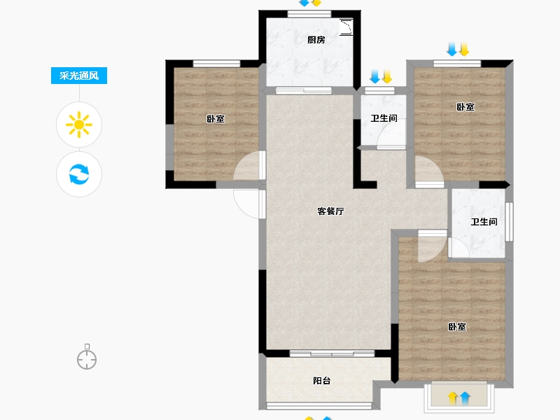 河南省-南阳市-春泽里-94.01-户型库-采光通风