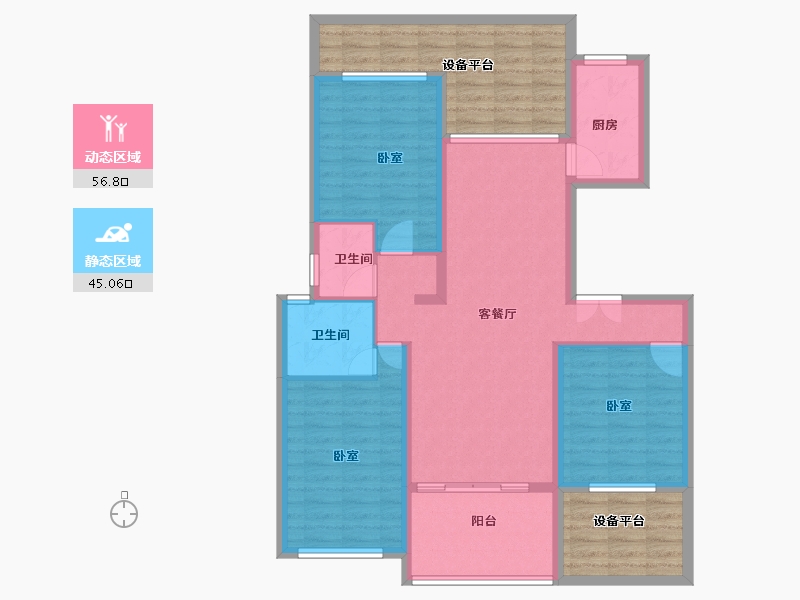 河南省-南阳市-山水绿城-110.02-户型库-动静分区