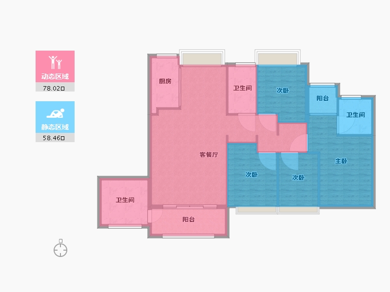 福建省-厦门市-国贸天成一二期-125.00-户型库-动静分区