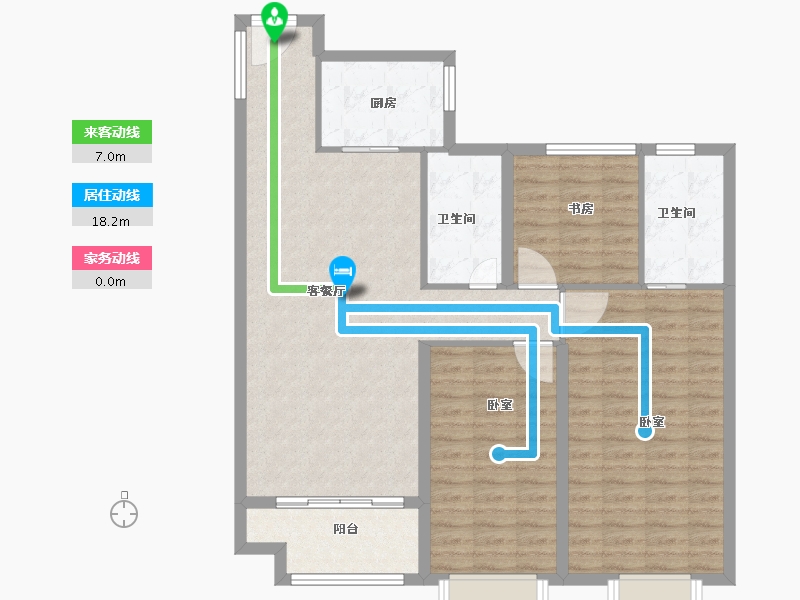 河南省-安阳市-嘉洲清水湾-104.00-户型库-动静线