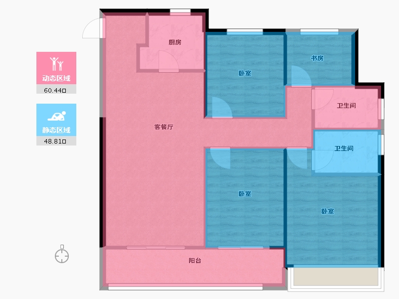 浙江省-温州市-鹿城之光-99.99-户型库-动静分区