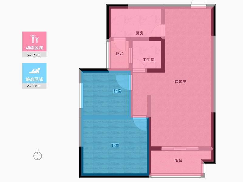 河南省-郑州市-悦府尚书房-69.38-户型库-动静分区