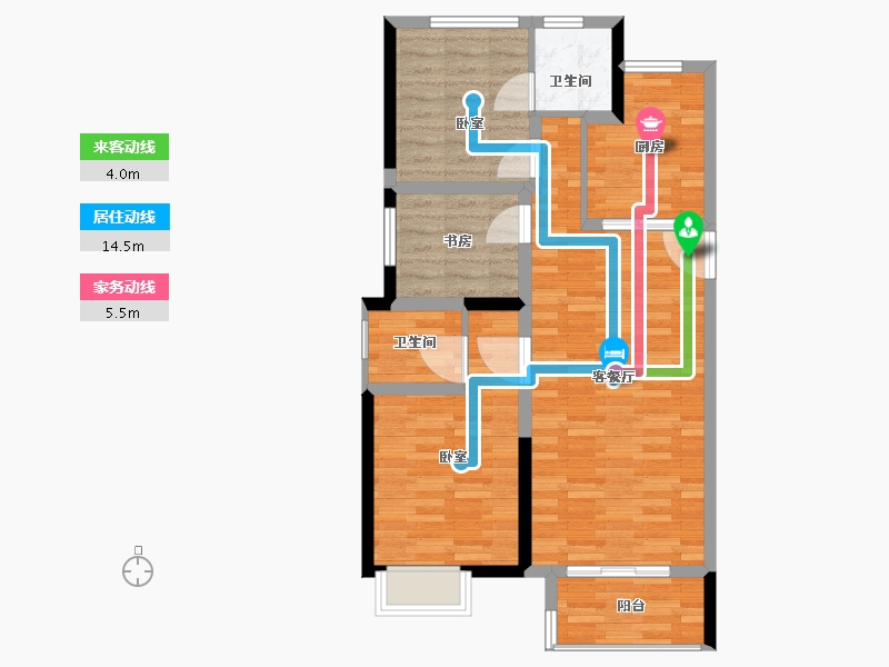 河南省-郑州市-星联·樾棠-78.00-户型库-动静线