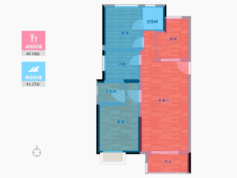 河南省-郑州市-星联·樾棠-78.00-户型库-动静分区