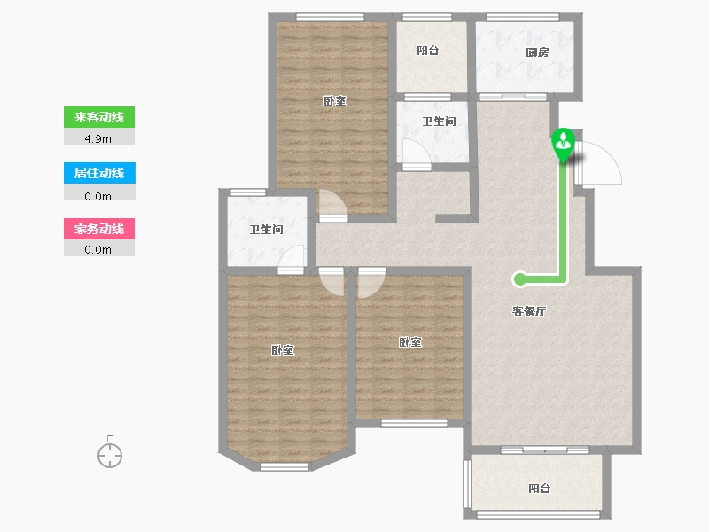 河南省-信阳市-金桥家园-140.62-户型库-动静线