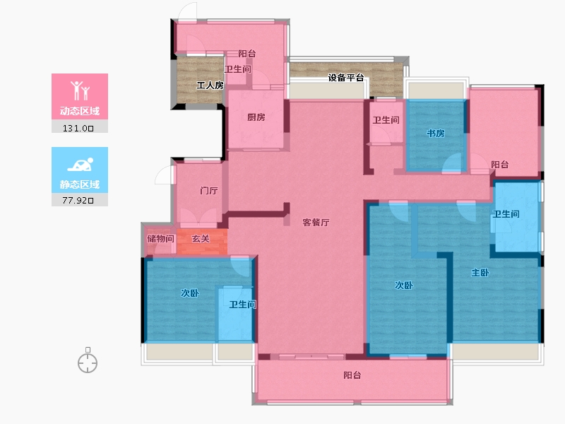 安徽省-滁州市-江海紫金城-198.00-户型库-动静分区