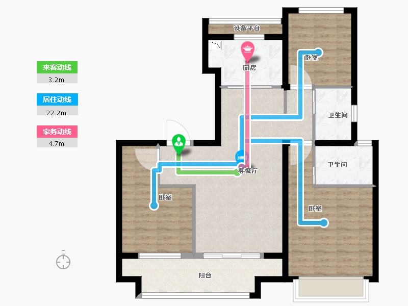 河南省-商丘市-发投上坤光和四季-88.00-户型库-动静线