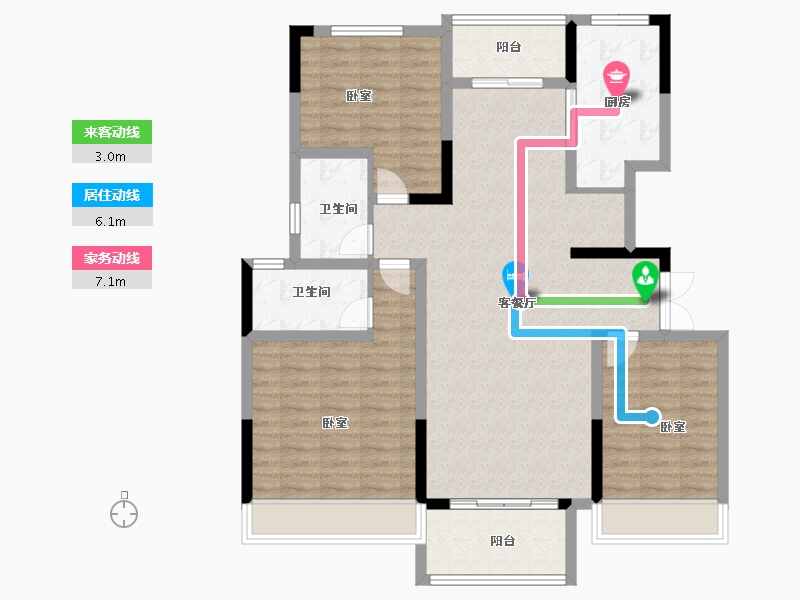 河南省-南阳市-镇平建业春天里-108.00-户型库-动静线