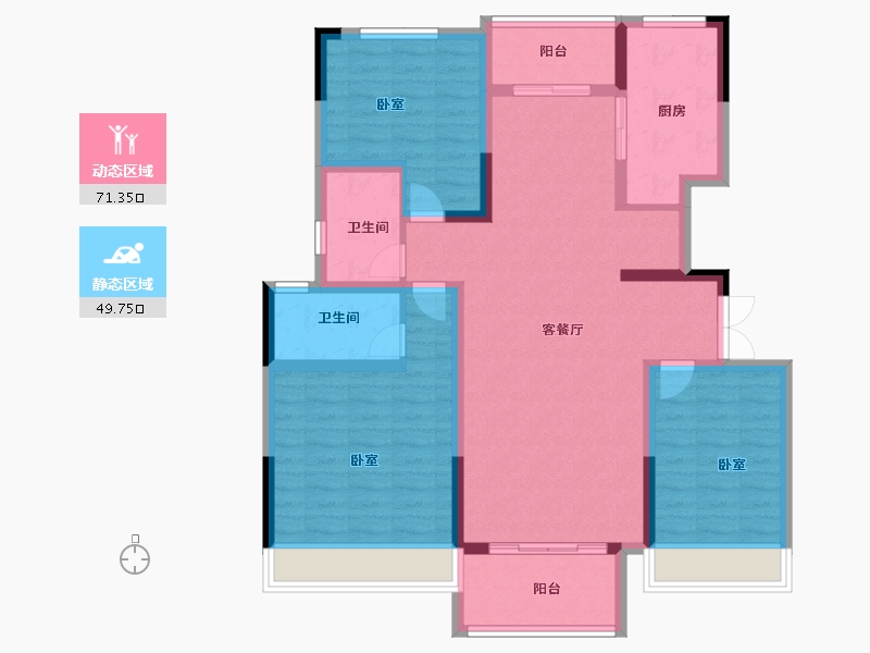 河南省-南阳市-镇平建业春天里-108.00-户型库-动静分区