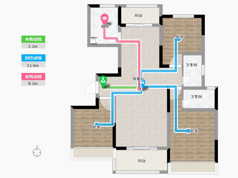 河南省-南阳市-建业幸福里-110.00-户型库-动静线