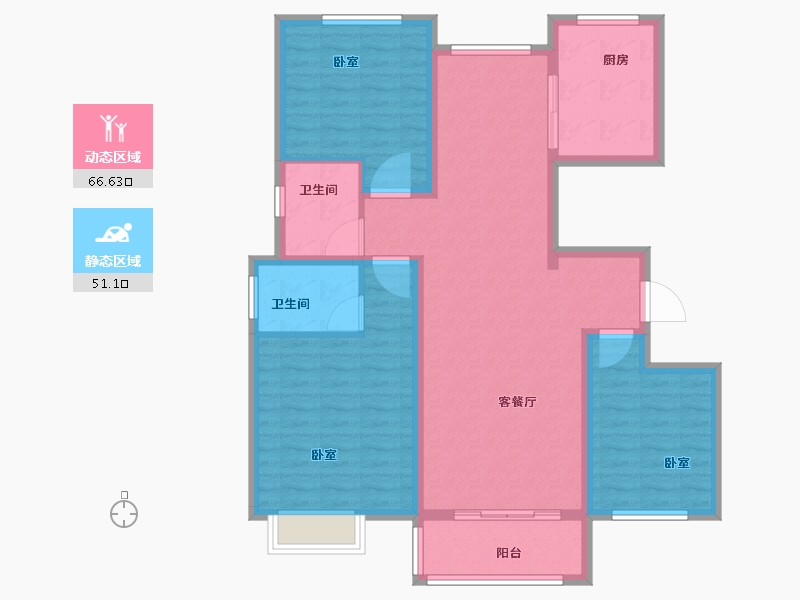 河南省-商丘市-尚景佳苑-105.85-户型库-动静分区