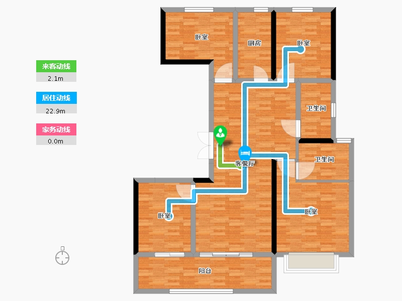 河南省-郑州市-龙居华府-114.69-户型库-动静线