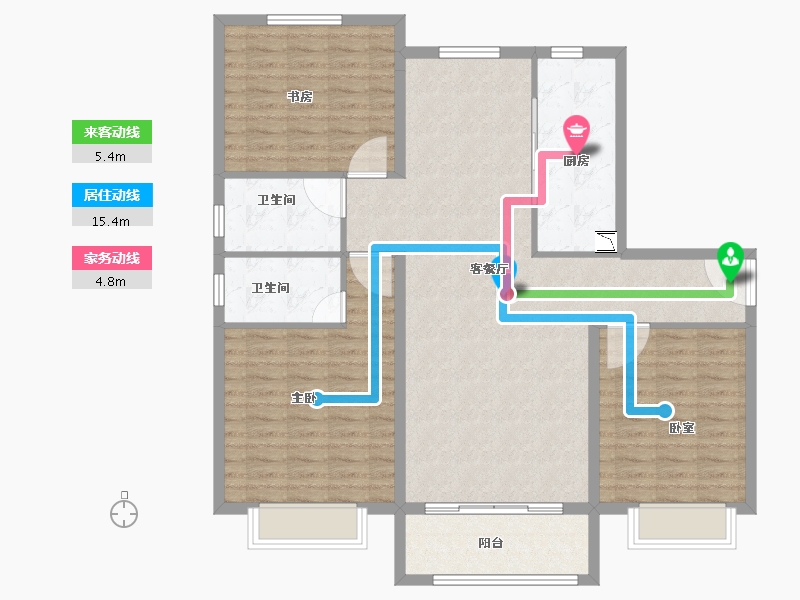 河南省-安阳市-嘉洲清水湾-118.00-户型库-动静线