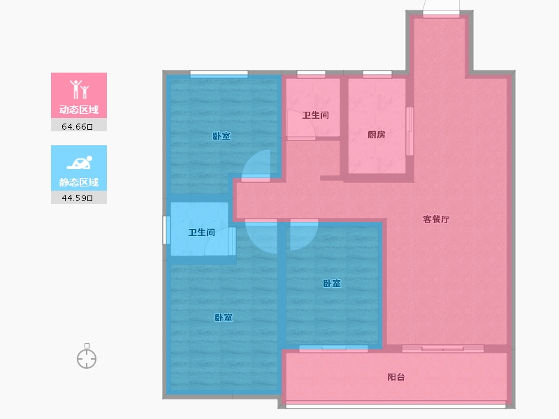 河南省-信阳市-鑫盛息州府-97.03-户型库-动静分区