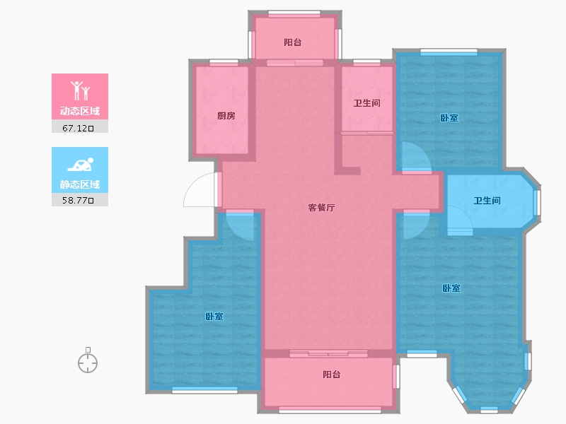 河南省-南阳市-财富新城·中央公园-112.00-户型库-动静分区