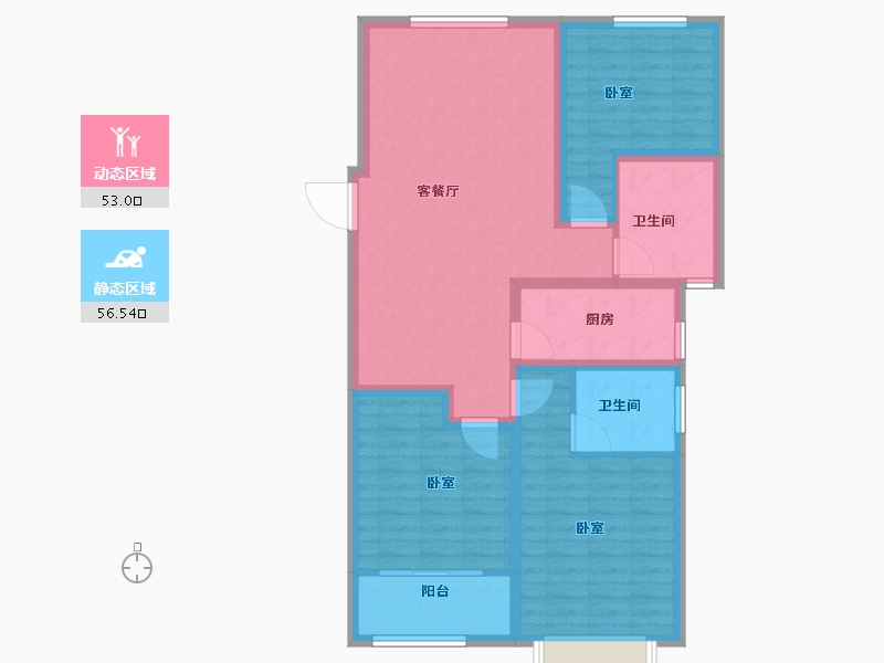 山东省-菏泽市-中达诚府-98.00-户型库-动静分区