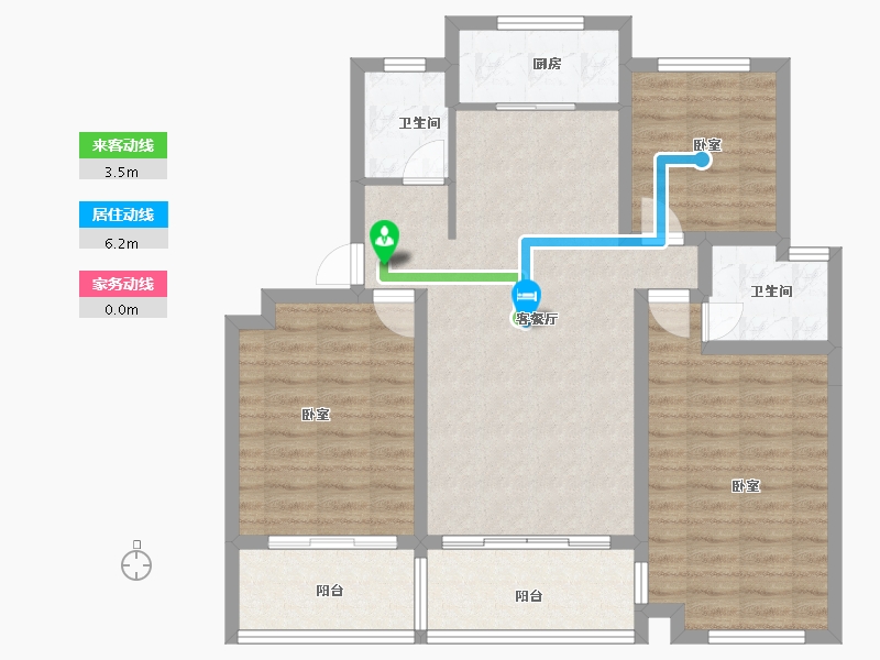 河南省-信阳市-金牛国际社区-94.00-户型库-动静线