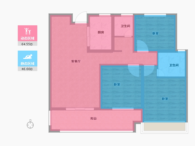 河南省-南阳市-圣瀚状元府-98.82-户型库-动静分区