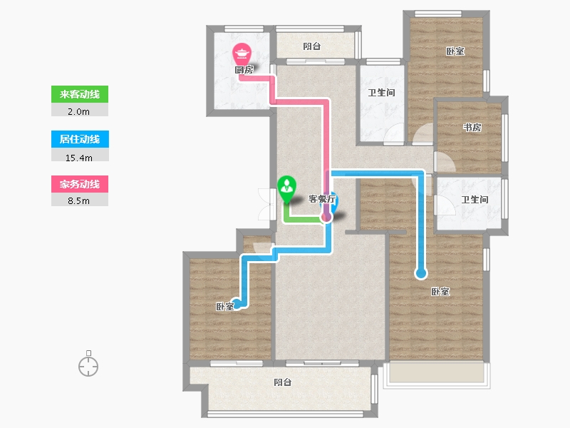 河南省-信阳市-桃李春风-124.00-户型库-动静线