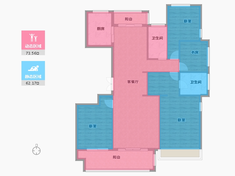 河南省-信阳市-桃李春风-124.00-户型库-动静分区